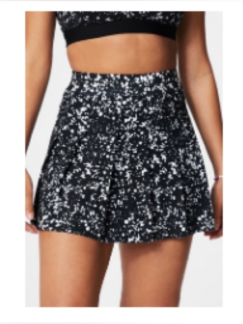 Pleated Skirt With Built-In Short